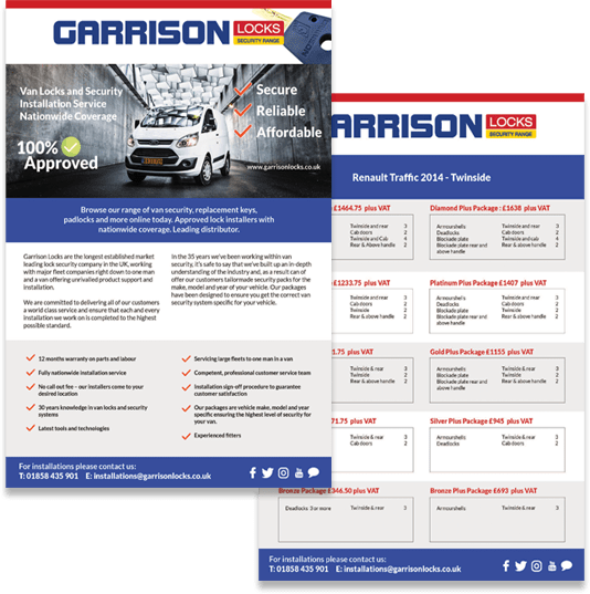 Design for Print - Garrison Brochures